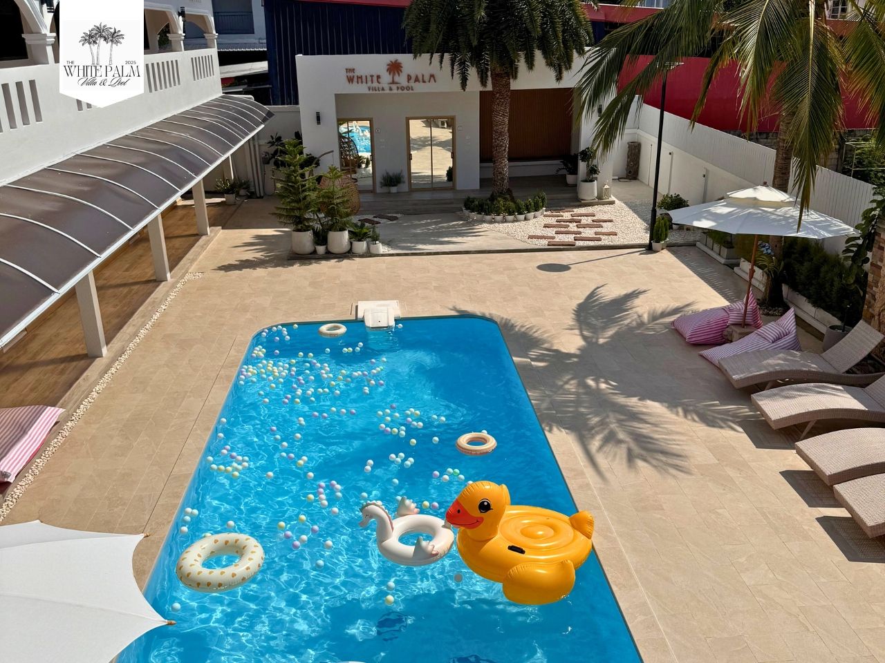 ที่พักขอนแก่นมีสระส่วนตัว สำหรับทริปแบบเป็นส่วนตัว The White Palm Villa & Pool ขอนแก่น